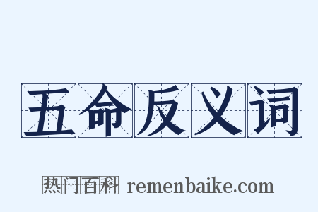 五命反义词是什么意思的图片